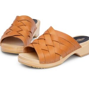 Swedish Hasbeens Britta Slip In Sandal Clog Nature 39 EU/ 9 US